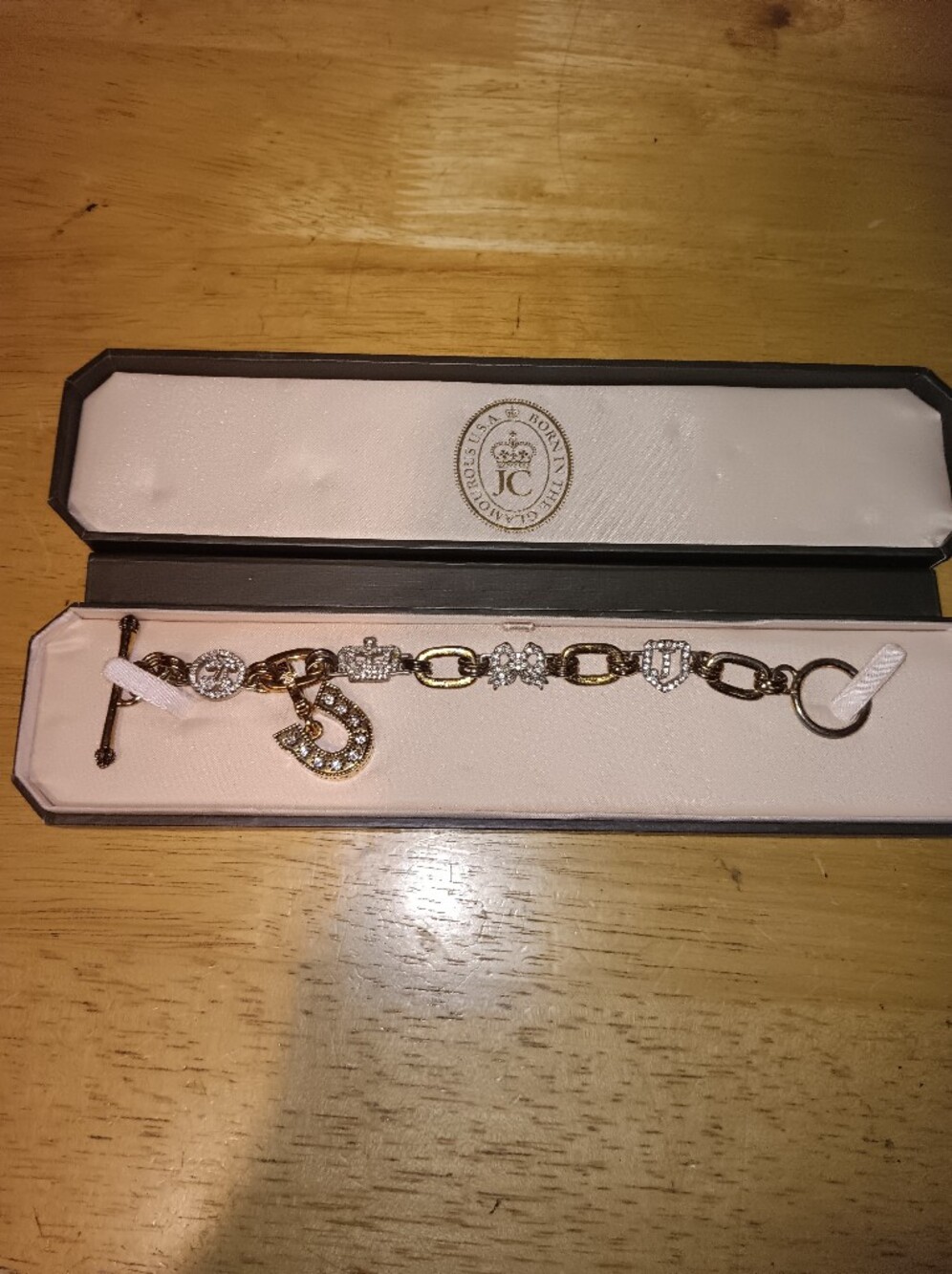 Juicy Couture Vintage Y2k Horseshoe Rhinestone Bracelet